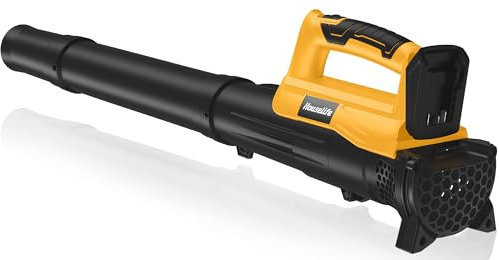 Houselife Trådlös lövblås kompatibel med Dewalt 20 V max batteri ultralätt lövblåsare, upp till 400 CFM batteridriven lövblåsare, elektrisk lövblås för gräsmatta, gård (inget batteri)