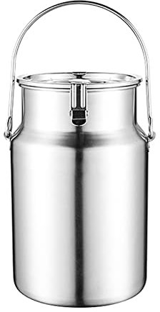 Secchio per Latte in Acciaio Inox, fermentatore, bricco per Latte in Acciaio Inox da 3L/5L/10L, Serbatoio per Trasporto Latte, Secchio per Vino, barile di fermentazione con Coperchio e manig