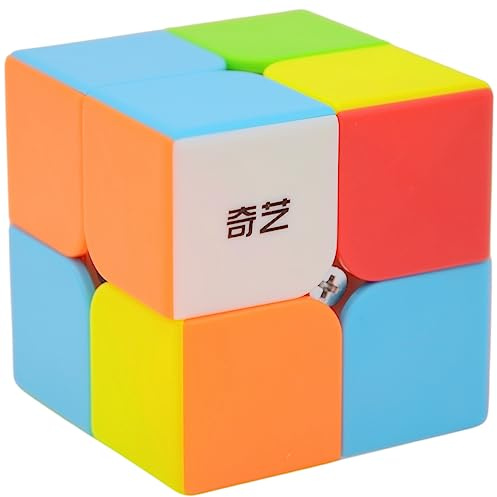 Bukefuno QY 2 x 2 cubes magiques puzzle 2 x 2 x 2 dés sans autocollants QY 2 x 2 jouets