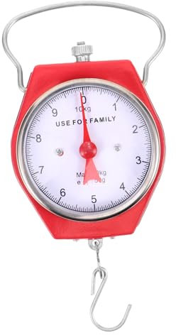 ARTSEWPLY Kleine Analoge Hängewaage mit Griff und Haken Tragbare Metall Sackwaage für Lebensmittel und Angeln Stabile Leistung Kapazität bis 10kg für Küche und Fischfang