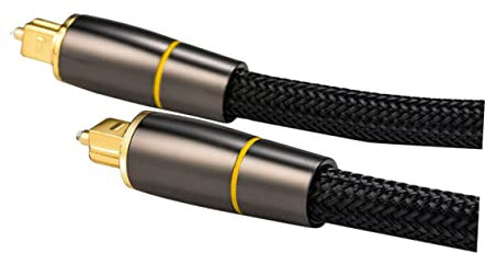 LIFKICH Optical Audio Cable Fibre Optic Audio Cord Male to Male Lossless Signal Pure Plated Connectors High Fidelity Sound Quality