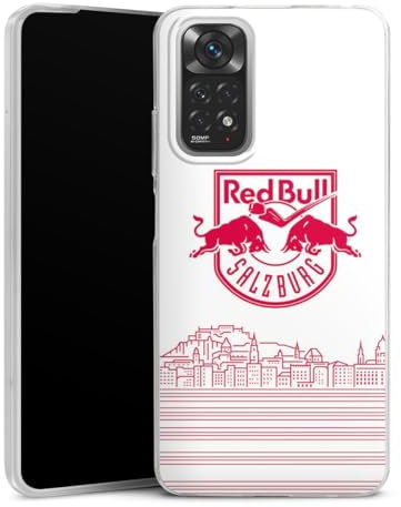 DeinDesign Slim Case extra dünn kompatibel mit Xiaomi Redmi Note 11 Silikon Handyhülle transparent Hülle Eishockey Skyline EC Red Bull Salzburg