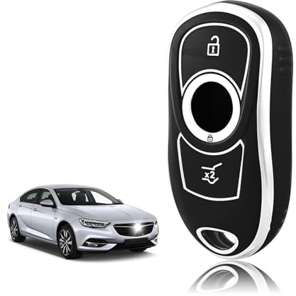 TOOMUME Schlüsselhülle für Opel Vauxhall Astra K Insignia B Corsa Adam | Weiches Silikon, Stoßfest, Sturzfest, Kratzfest, Autoschlüssel Schutzhülle für Mokka X Zafira Meriva Buick, 3 Tasten
