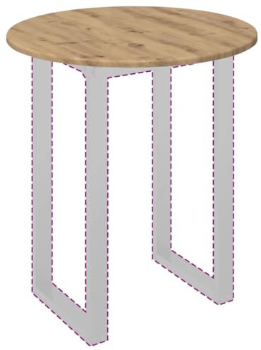 vidaXL Encimera Ø 60 x 1,5 cm Redondo Madera de ingeniería