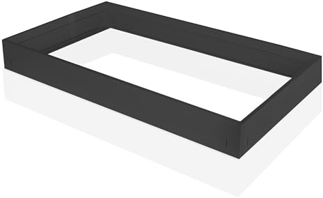 Bright Source 1200 x 600mm Surface Mounting Kit for Backlit LED Panel Light (Panel Not Included) - Matt Black Finish, Easy Assembly and Installation, for Non-Suspended Ceilings