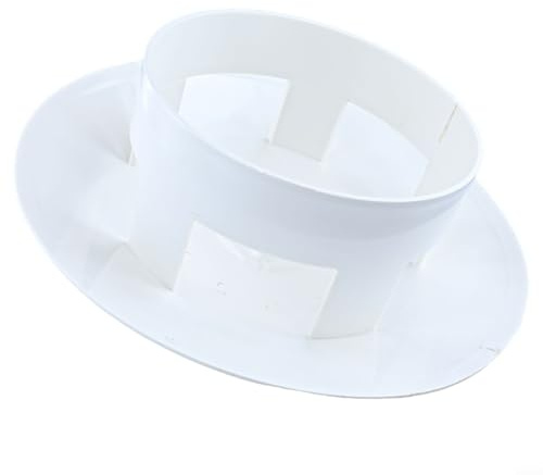 PVC Roof Vent Grille Weatherproof Cap Long Hood for 75160mm for Pipe Rain Chimney Rain Cover Ventilation Duct Cap Round Lasting White Dome Pattern Rain Birds (160mm)