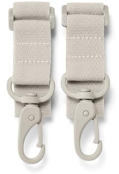 Larkson Gancho para Carrito Beige - Freya - Ganchos Carro Universales para Bolsas Cambiadoras y Mochilas - Buggy Clips para Carrito 2 Unidades - Accesorios Bebé para Mamá y Papá Unisex