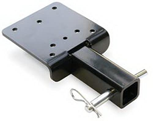 WARN 68531 Winch Trailer Hitch Adapter Mounting Plate, Black