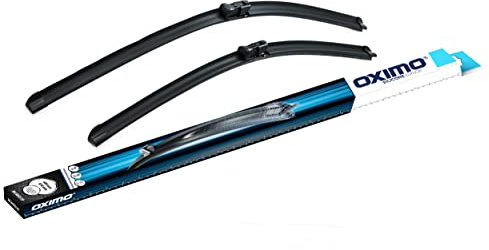 OXIMO Scheibenwischer Set Auto - Wischerblätter Set für 600 mm/450 mm - Autoscheibenwischer Vorne - Auto Zubehör - Alfa Giulia, Giulietta, Bravo II, I30, Pro Ceed, Mazda, Superb, Caddy III, Touran