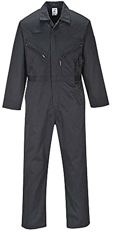 Portwest Mono Liverpool Con Cremallera, Tamaño: S, Color: Negro, C813BKRS