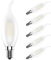 Ziefgn 5X E14 LED Filament Leuchtmittel Dimmbar 4W Glühfaden LED Kerzenlampe Warm weiß 2700K C35 Kerzenform Edison Birne 400LM Ersatz für 40W Glühlampen AC220V-240V Matt Glas