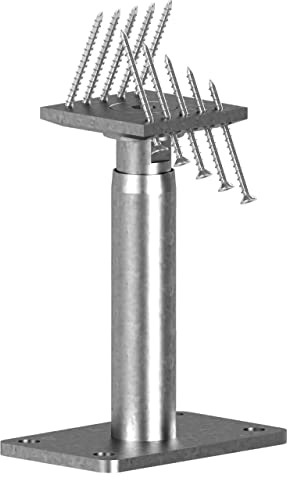 Gartenwelt Riegelsberger Pfostenträger PRO höhenverstellbar 300-450 mm unsichtbare Verschraubung für Carport, Zäune