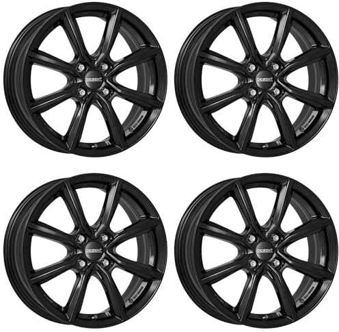 4x Dezent Felgen Alufelgen TN black 6.5Jx17 ET32 4x108 kompatibel mit Peugeot 2008 208