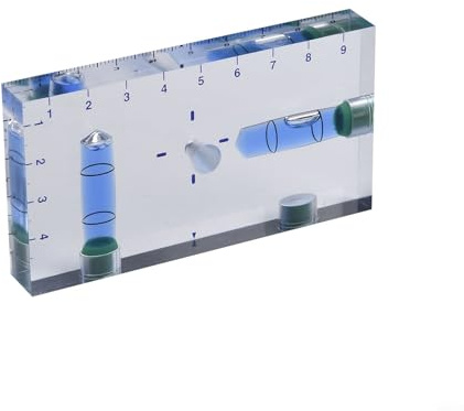 Niceminiwall Nivel magnético bidireccional transparente de nivel de burbuja de 95 mm, herramienta de medición industrial tipo T con función de regla