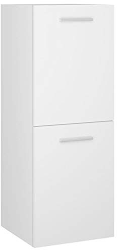 Lumanois Armario de baño Madera contrachapada Blanco 30x30x80 cm, Mobiliario Conjuntos de Muebles Muebles de baño, Blanco, 13.12kg