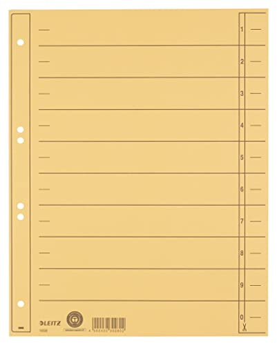 Leitz Trennblatt, A4, durchgefärbter Karton, gelb