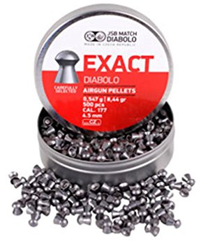 JSB Diabolo Exact Air Gun Pellets .177 Cal, 8.4 Grains, 500ct, Diablo Exact, 8.44G, 500ct, 1 Pack (546237-500)