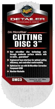 Meguiar's DMC3 Detailer DA Microfiber Cutting Disc 3 (2 Pack), White
