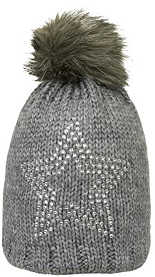 Döll Mädchen Pudelmütze Strick Mütze, Grau (Light Gray Melange 8100), 49