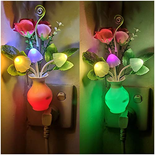 AUSAYE 2 Pack LED Night Lights, Night Light Plug into Wall Light Sensor