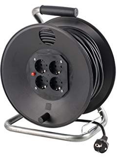 Kabeltrommel 50 m IP20 H05VV-F 3G1,5 Trommel 4 Steckdosen 230V Stromverteiler Innenbereich