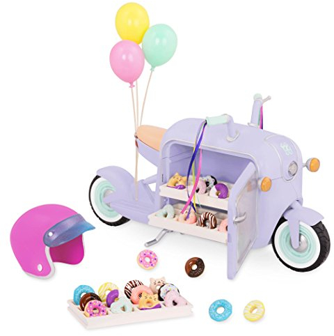 Glitter Girls - Donut-Lieferroboter - Scooter & Spielzeug-Doughnuts - Fahrzeug für 36 cm Puppen - Spielzeug Desserts & Zubehör - 3 Jahre +