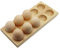 TAMUME Natural Puesto de Huevos Madera Estante del Titular del Huevo, Cocina Esencial Titular de Almacenamiento de Huevo y Organizador de Huevos con Copas de Huevo de Madera Sostenga Hasta 10 Huevos