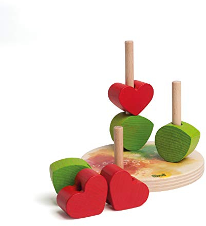 Erzi 42547 Steckbrett Flowers aus Holz, Lernmaterial, für Kinder
