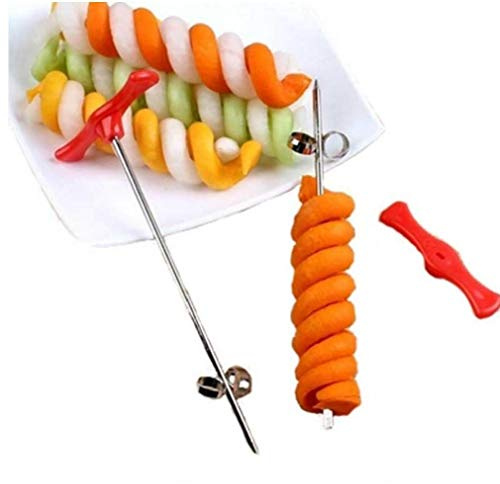 AMOYER Accesorios de Cocina Gadget Inoxidable Creativo Desplazamiento Vegetal Fruta del Cortador de Verduras Espiral Cuchillo de Cocina Gadgets