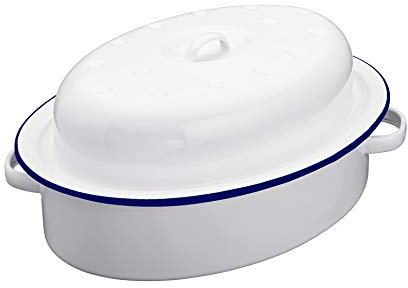 Enamel Oval Roaster Dish Tray - 36cm