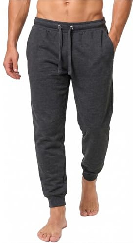 Iron Mountain Jogging Homme – Pantalon Sweat Fleece avec Cordon et Poches, Joggers avec Chevilles Côtelées pour Sport, Fitness et Détente (Charbon de Bois Chiné, XXL)