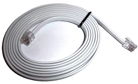 Câble de combiné téléphonique RJ10 RJ9 RJ22 4P4C – Différentes longueurs (longueur du câble droit – 1 m)