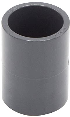 Baumaxxe Manguito PVC-U 20 mm PN16 Gris a Encolar - bm033 | Racordo recto con tope interno para tuberías de piscina, riego, estanque y acuario.