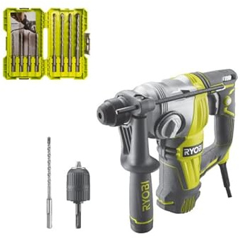 Pack RYOBI - Perforateur Burineur RSDS800-KC - SDSPLUS 800W - 4 modes - Coffret empilage 8 forets RAK08SDS2 - SDSPLUS