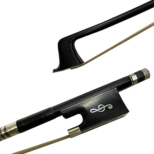 Geigenbogen 4/4 schwarzer Kohlefaser Geige Bug Schwarzer Carbon Bogen 4/4violin -Bogen Nickel Silber Ebenholz Frosch