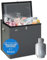 SMETA Congélateur Camping 70L Congélateur Trimixte 12V 220V, Congélateur à Gaz pour Garage Cabanon,Gîte Maison, Chalet -13℃~0℃ Noir