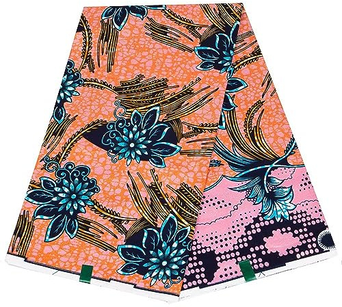 HollandaisWax African Real Wax Fabric Gold Wax Print Batik Soft Pagne Nigeria Ankara Wax Fabric 1516