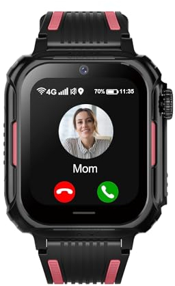 Carneedi Smartwatch Bambini GPS 4G Orologio Telefono per Bambini con SOS Chat Video Fotocamera modalità Scolastiche Smartwatch per Bambino 5-16 Anni