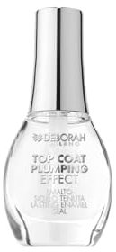 Deborah Milano - Top Coat Smalto, Gel Effect, Colore 00, Plumpling Effect, Brillantezza estrema ed Effetto Volumizzante come il Gel, 8.5ml