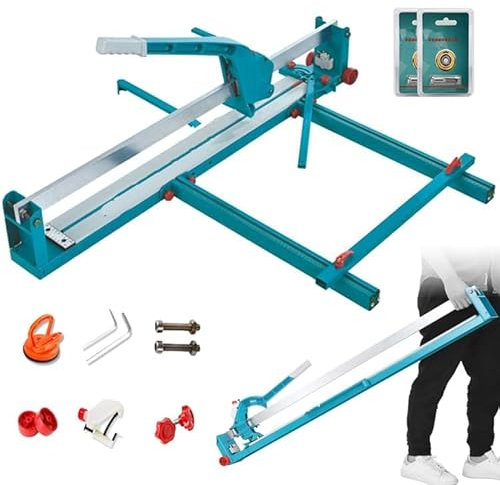 HLGKBY Hand Tile Cutters 800mm/ 1000mm /1200mm Tile Cutter, Adjustable Guide for Precision Cutting, Cutter Tile Thickness Range 6-15MM, for Walls Tile, Porcelain Ceramic 0.8M