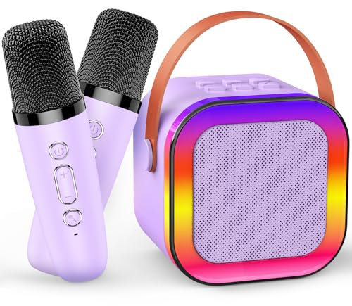 Gralal Karaoke Machine 2 Microphones, Girls Birthday Presents for Girls Toys Age 3-12 Microphone for Kids Toys for 3-12 Year Old Girls Gifts Birthday Gifts for Girls Easter Gifts for Kids