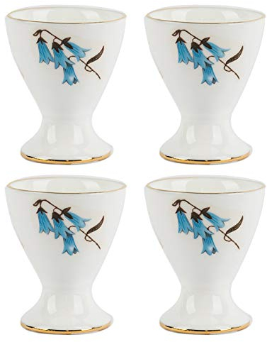 QTANZIQI Juego de Vasos de chupito con Forma de huevera de Porcelana Pintada a Mano, hogar, la Cocina y los restaurantes, Colores Vibrantes, 5 x 6 cm, Juego de 4 Silk Pillowcase