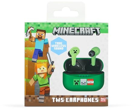 OTL Technologies Auriculares Inalámbricos Minecraft TWS De Color Verde