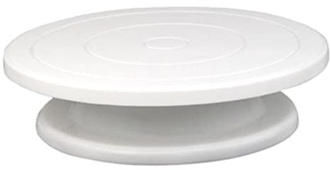 Generic 11 Revolving Cake Stand for Decorating, White