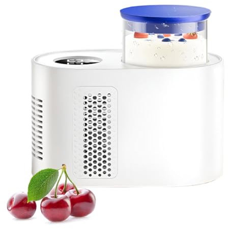 BOBVB Automatic Digital Yoghurt Maker Machine, Smart Hot and Cold Yogurt Cup, Ice Cream Yogurt Machine, with LCD Display Timer, Kitchen DIY Yogurt Tools, for Cheese, Natto, Rice Wine B
