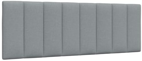 vidaXL Kopfteil-Kissen Hanko Hellgrau 140 cm Stoff