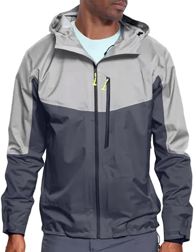 Navis Marine Herren Softshelljacke Wasserdicht - Ultraleicht, Winddichte & Atmungsaktiv Fliegenfischer-Watjacke, Ideal zum Angeln, Trekking, Wandern, Outdoor(Grey,XL)