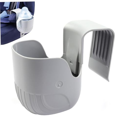 Whyzsjnclg Car Seat Cup Holder, Child Cup Holder for Car Seats, Plastic Seat Grey for Child Safety Automotive, for