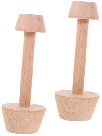 Alipis 2pcs Wooden Double-Headed Egg Tart Molds for Baking Tart Tins Muffin Pan Egg Shell Mold Pastry Tamper Tools