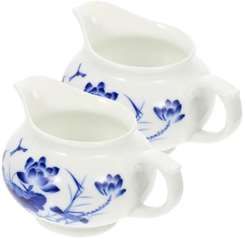 Cabilock 2pcs Ceramic Sauce Boat Gravy Pitcher Milk Jug Saucing Container for Kitchen Tableware for Serving Sauces and Gravies at Dinners and Parties